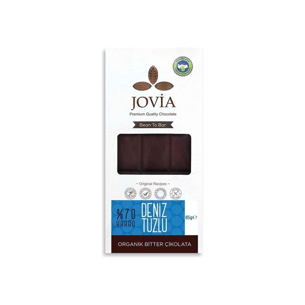 Jovia Organik %70 Bitter Çikolata Deniz Tuzlu 85 Gr